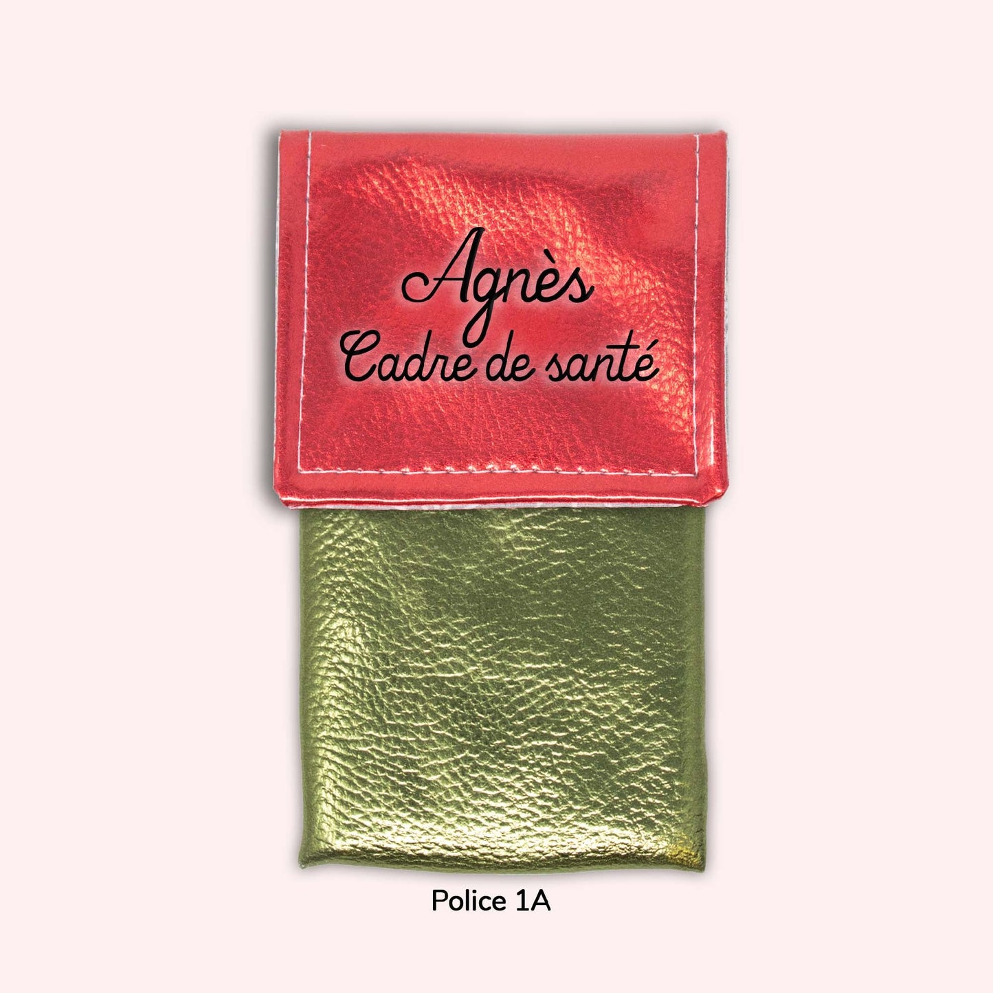 Pochette aimantée Rouge métallisé