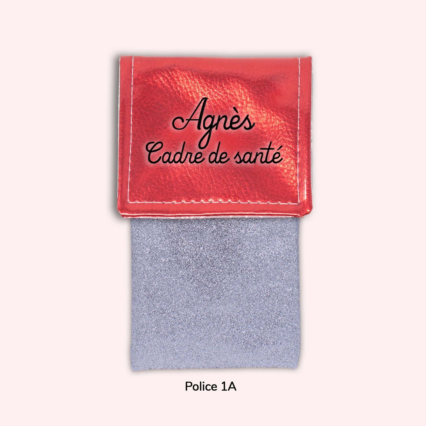 Pochette aimantée Rouge métallisé