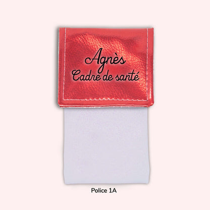 Pochette aimantée Rouge métallisé