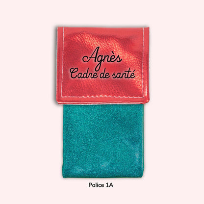 Pochette aimantée Rouge métallisé