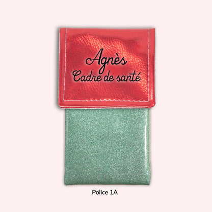 Pochette aimantée Rouge métallisé