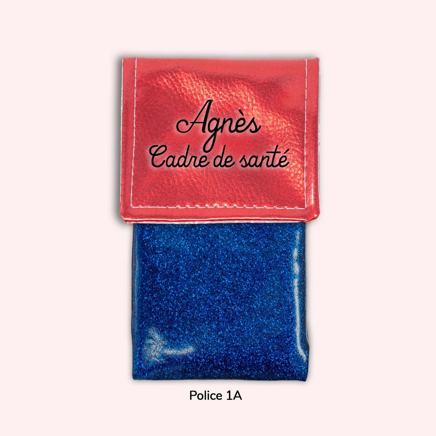 Pochette aimantée Rouge métallisé