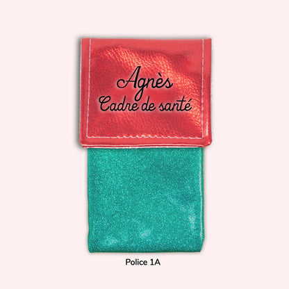 Pochette aimantée Rouge métallisé