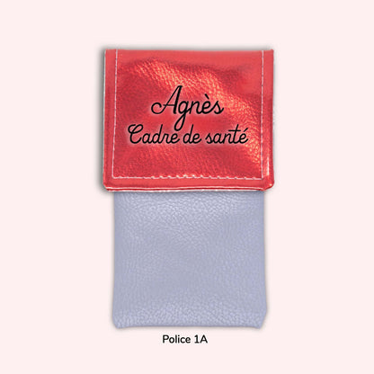 Pochette aimantée Rouge métallisé