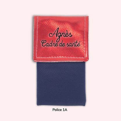 Pochette aimantée Rouge métallisé