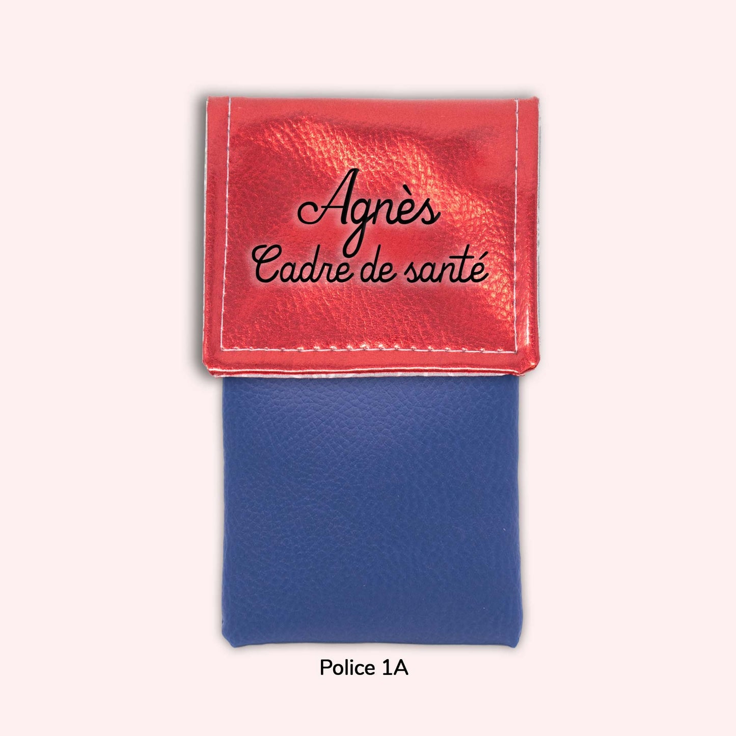 Pochette aimantée Rouge métallisé