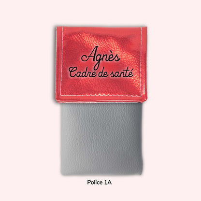 Pochette aimantée Rouge métallisé