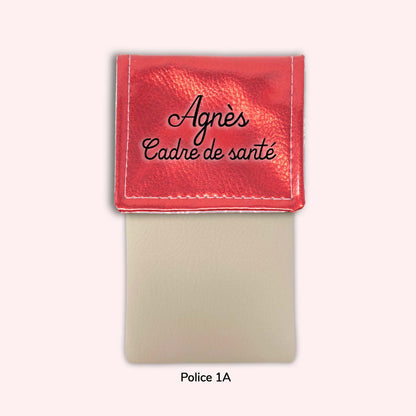 Pochette aimantée Rouge métallisé