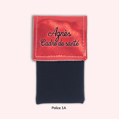 Pochette aimantée Rouge métallisé