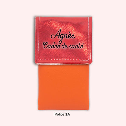 Pochette aimantée Rouge métallisé