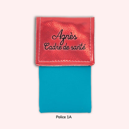 Pochette aimantée Rouge métallisé