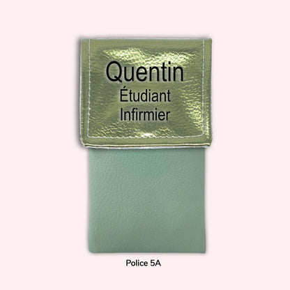 Pochette aimantée Vert métallisé