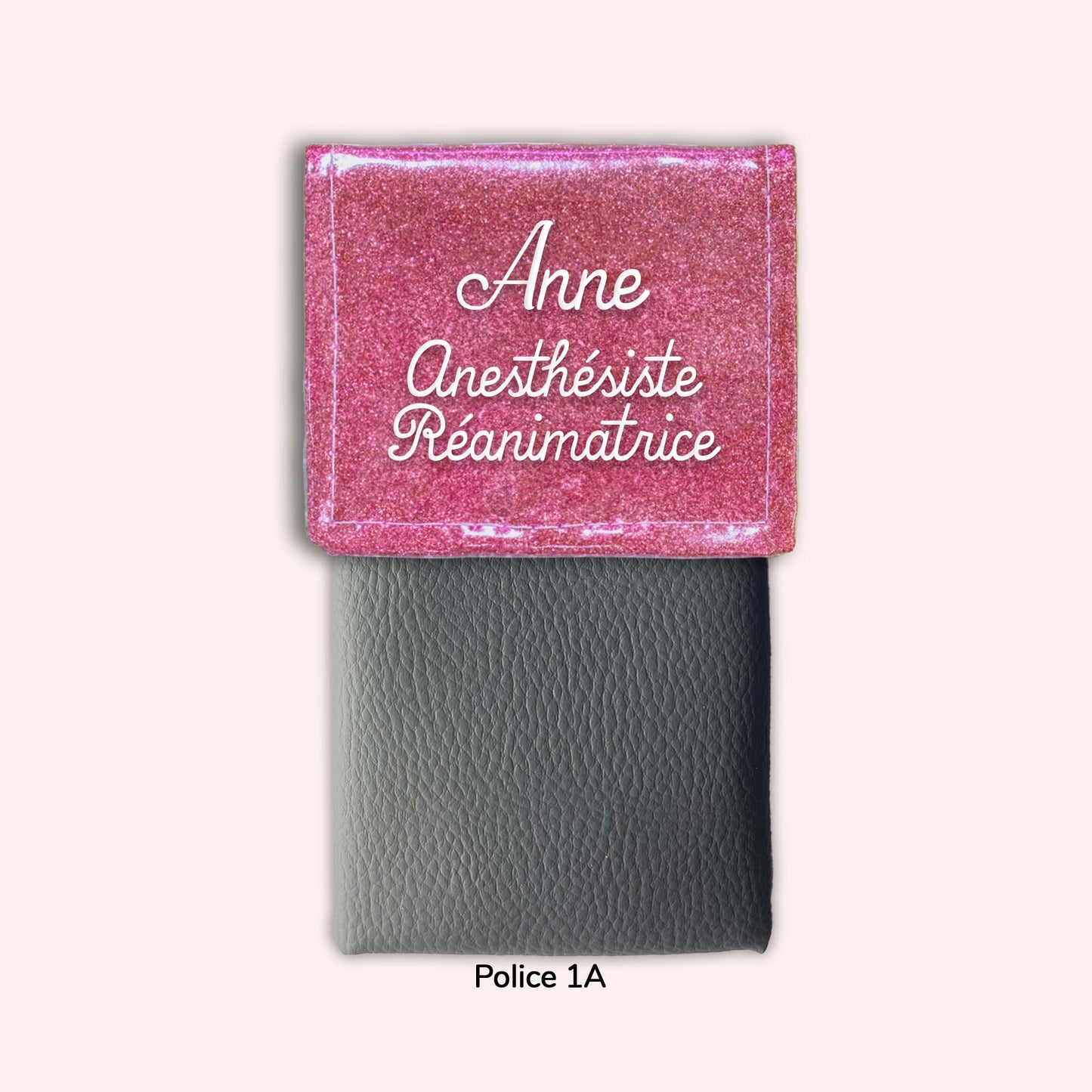 Two-tone flap pouch Old pink Sequin