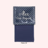 Navy Blue Polka Dot Magnetic Pouch