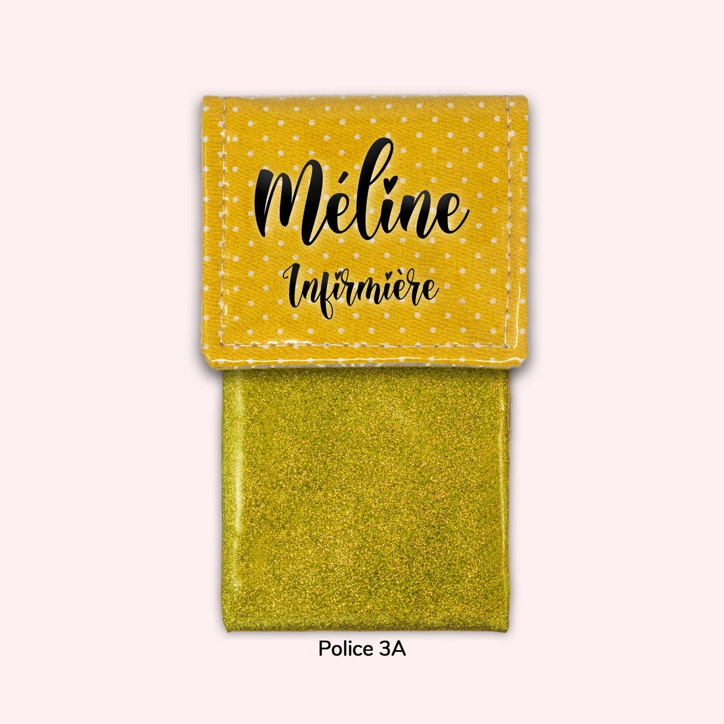 Pochette aimantée Jaune Petits Pois