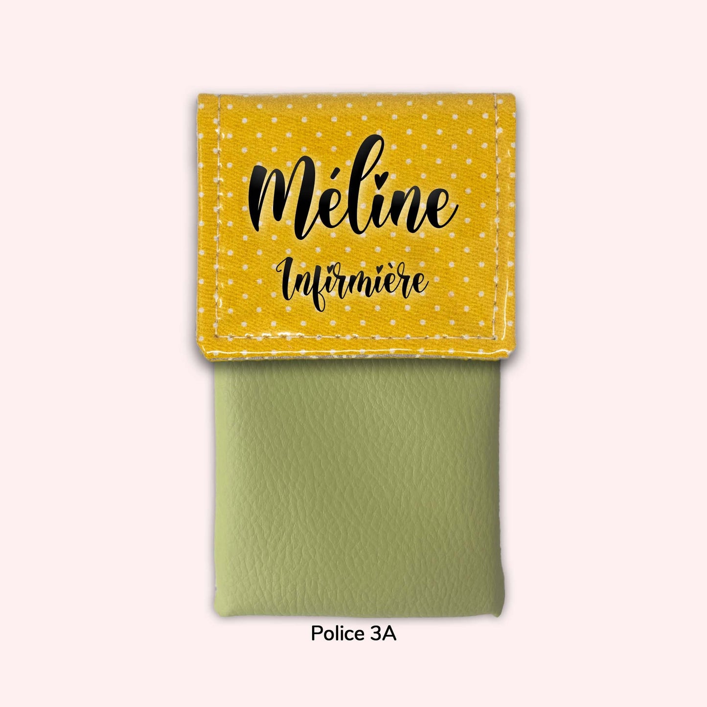 Pochette aimantée Jaune Petits Pois