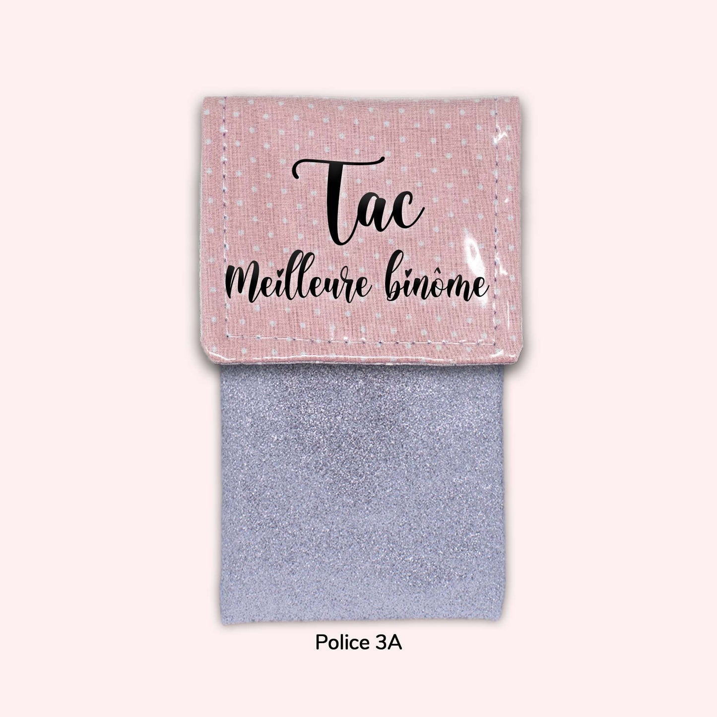 Pale Pink Polka Dots Magnetic Pouch