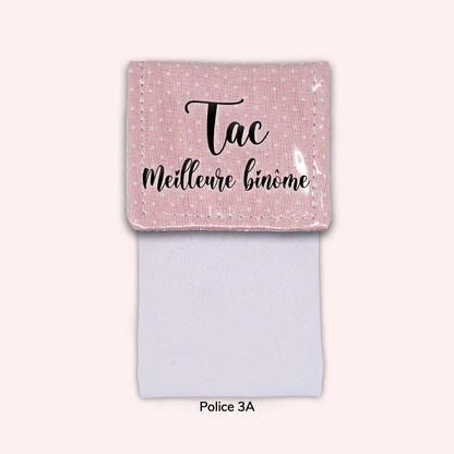 Pochette aimantée Rose pâle Petits Pois