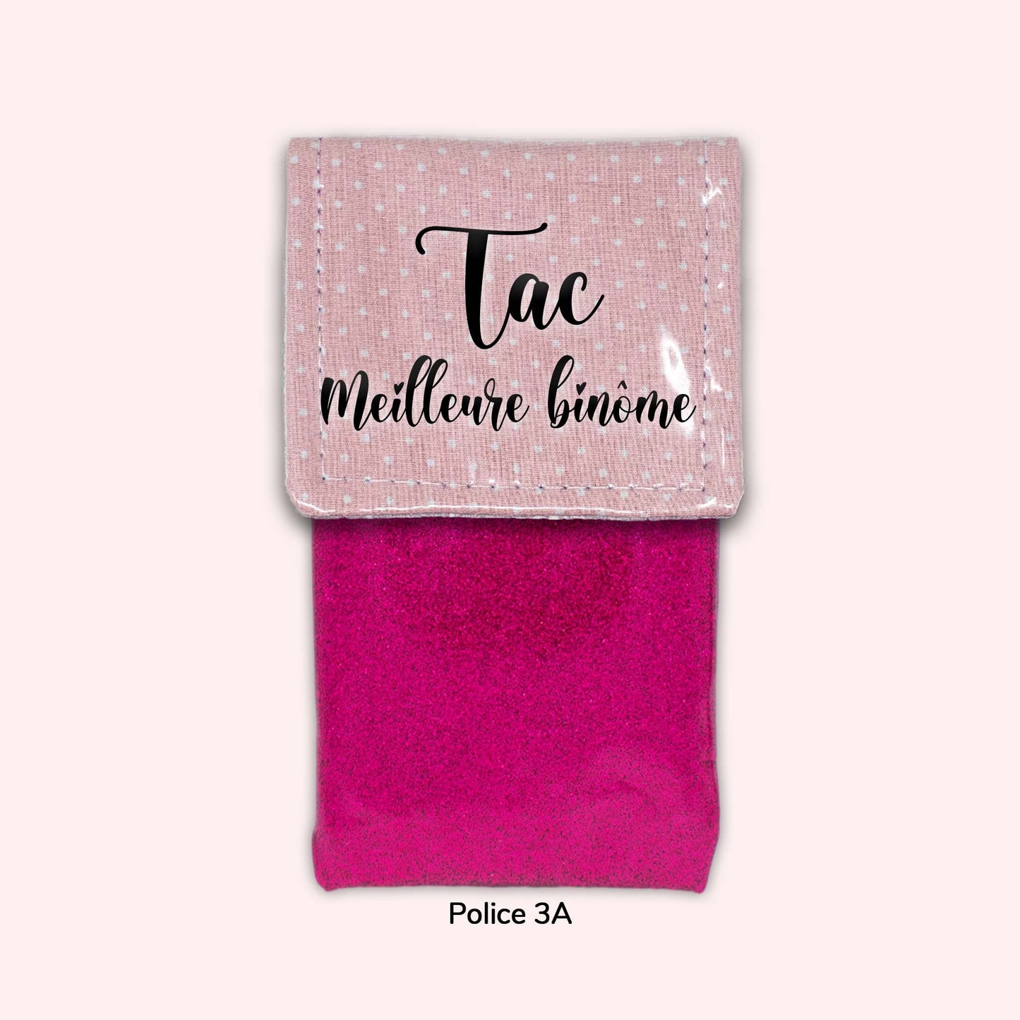 Pale Pink Polka Dots Magnetic Pouch