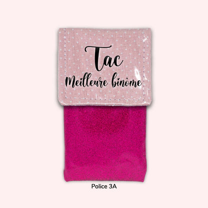 Pochette aimantée Rose pâle Petits Pois