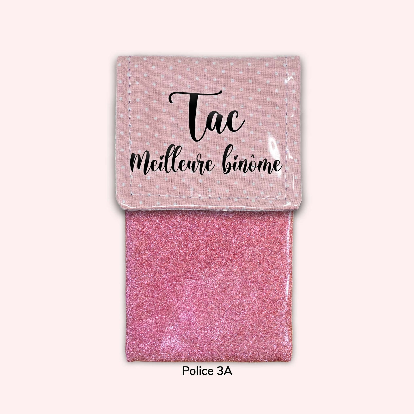 Pale Pink Polka Dots Magnetic Pouch