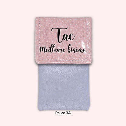 Pochette aimantée Rose pâle Petits Pois