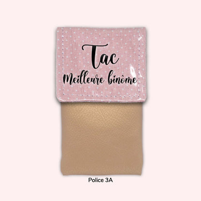 Pochette aimantée Rose pâle Petits Pois