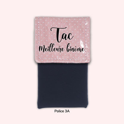 Pochette aimantée Rose pâle Petits Pois