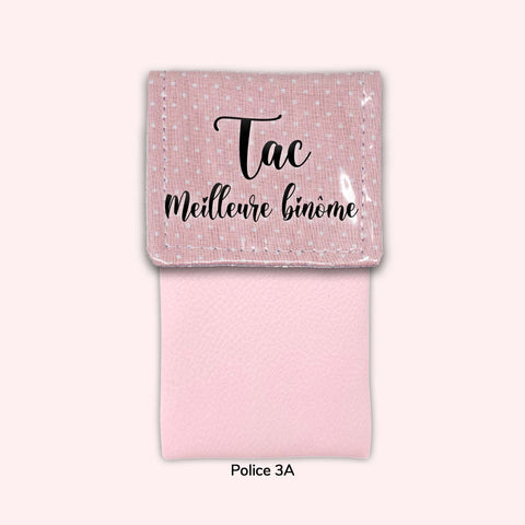 Pochette aimantée Rose pâle Petits Pois