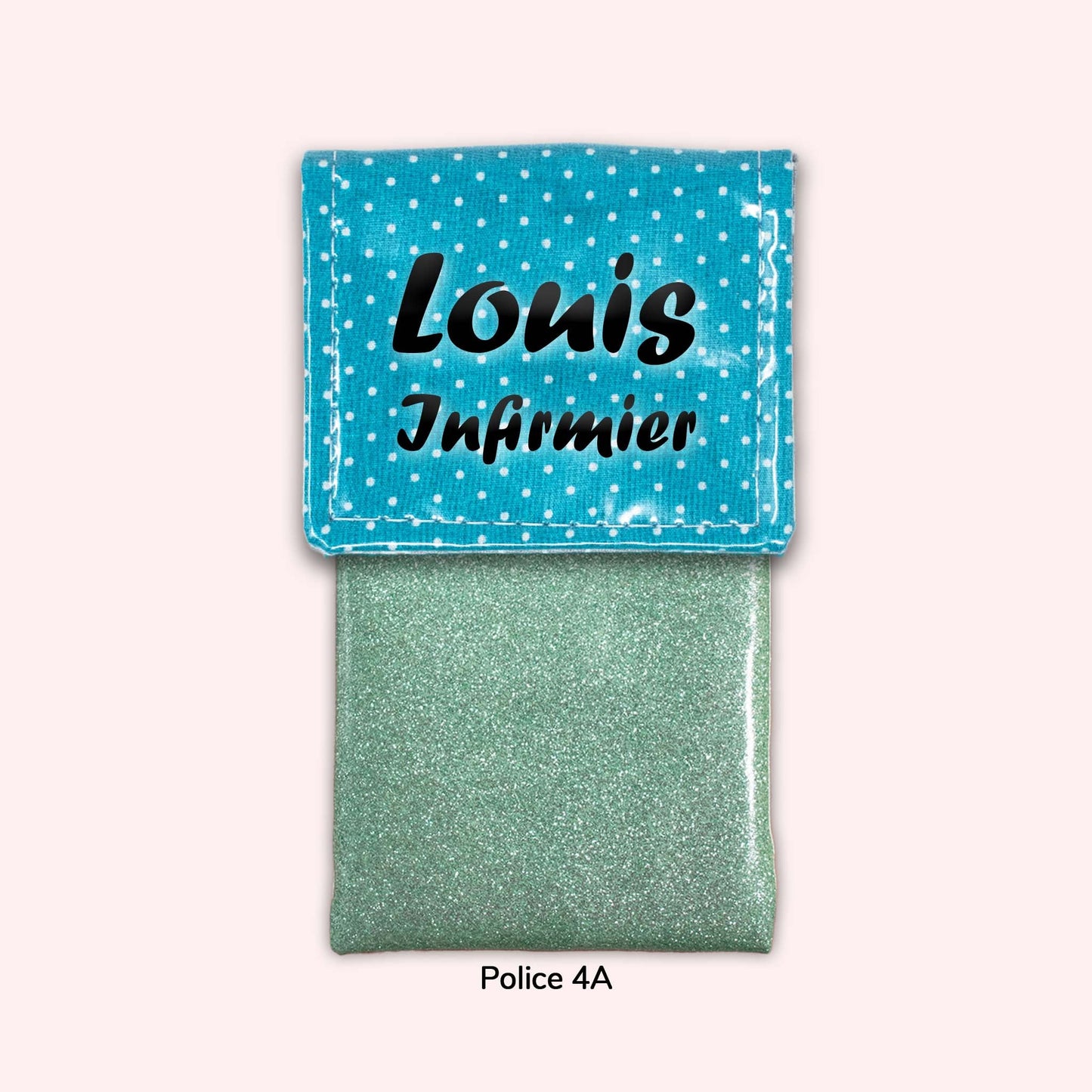 Turquoise Polka Dot Magnetic Pouch