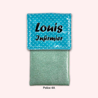 Turquoise Polka Dot Magnetic Pouch