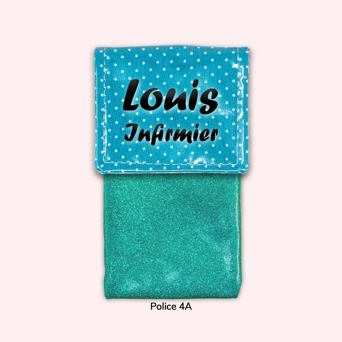 Turquoise Polka Dot Magnetic Pouch