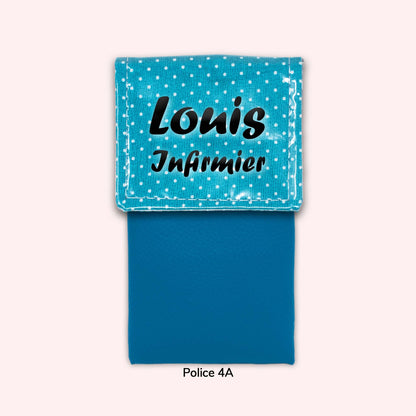 Turquoise Polka Dot Magnetic Pouch