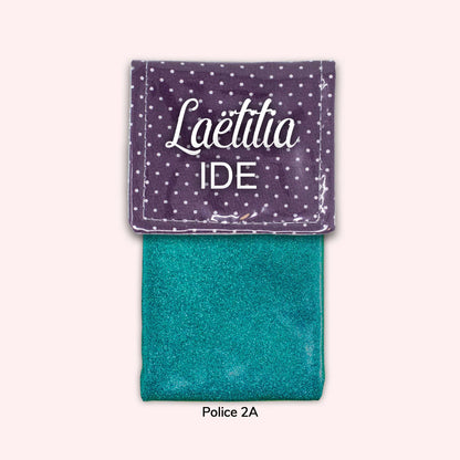 Purple Polka Dot Magnetic Pouch