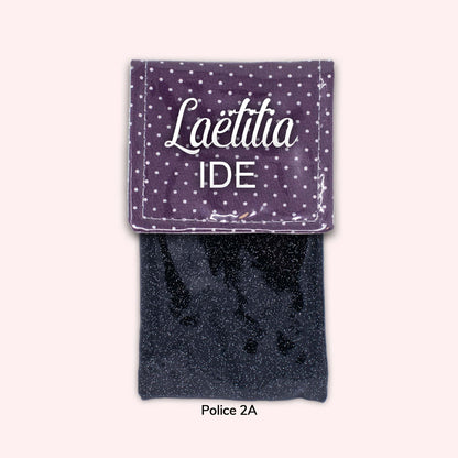 Purple Polka Dot Magnetic Pouch