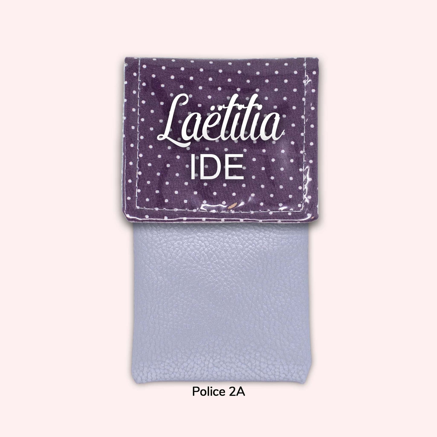 Pochette aimantée Violet Petits Pois