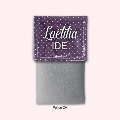 Purple Polka Dot Magnetic Pouch