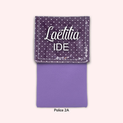 Pochette aimantée Violet Petits Pois