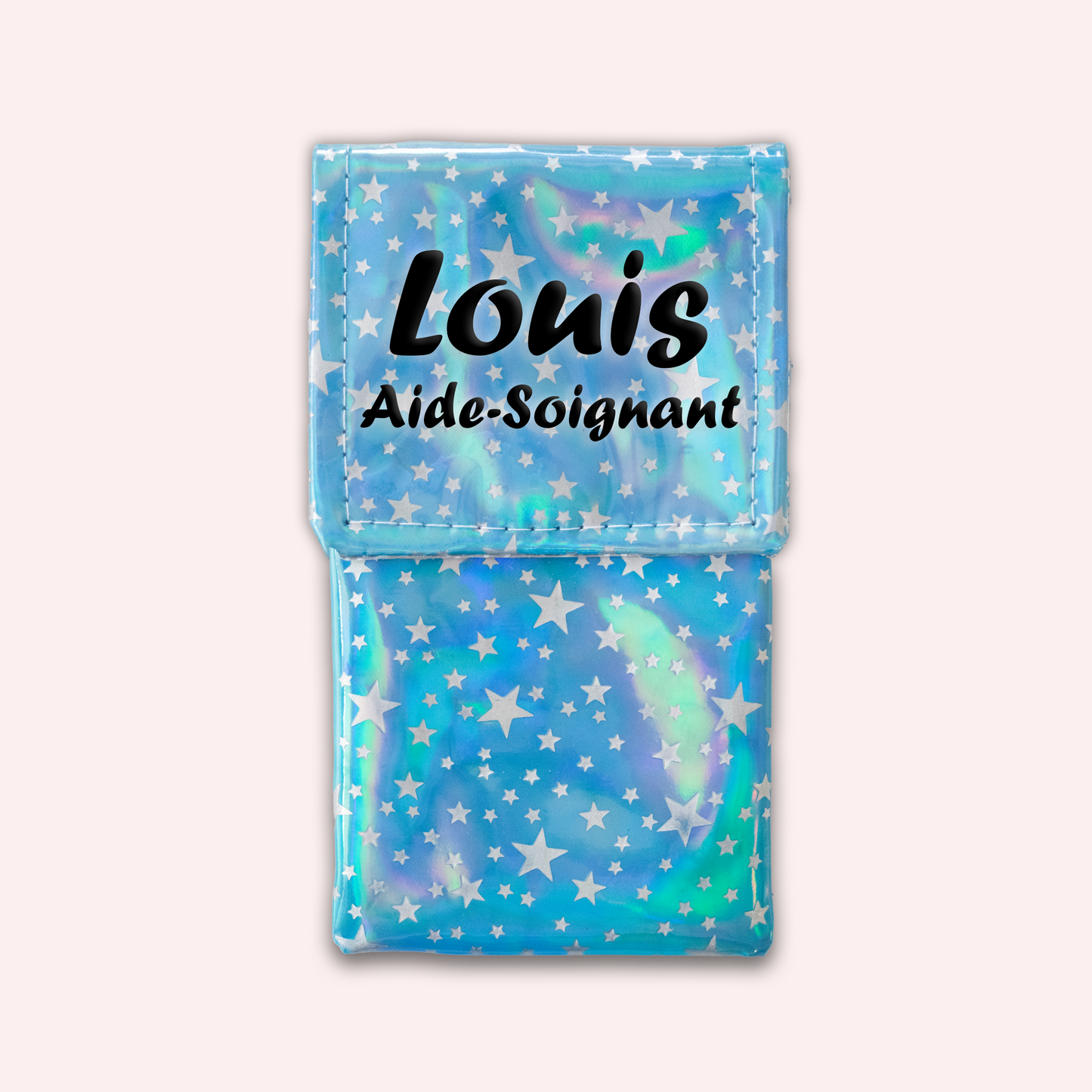 Pochette aimantée Etoiles Brillantes Bleues