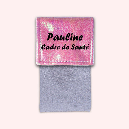 Pochette aimantée Holo Rose Pâle