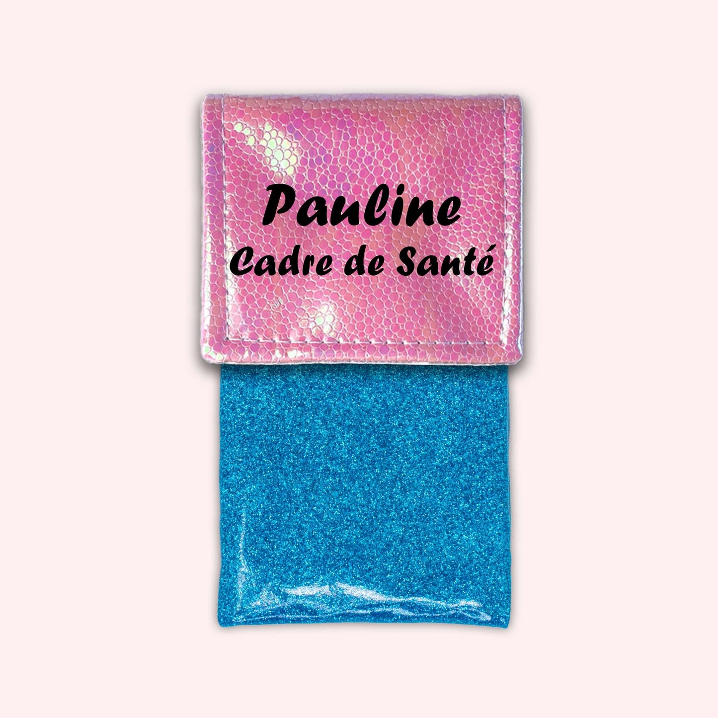 Pochette aimantée Holo Rose Pâle