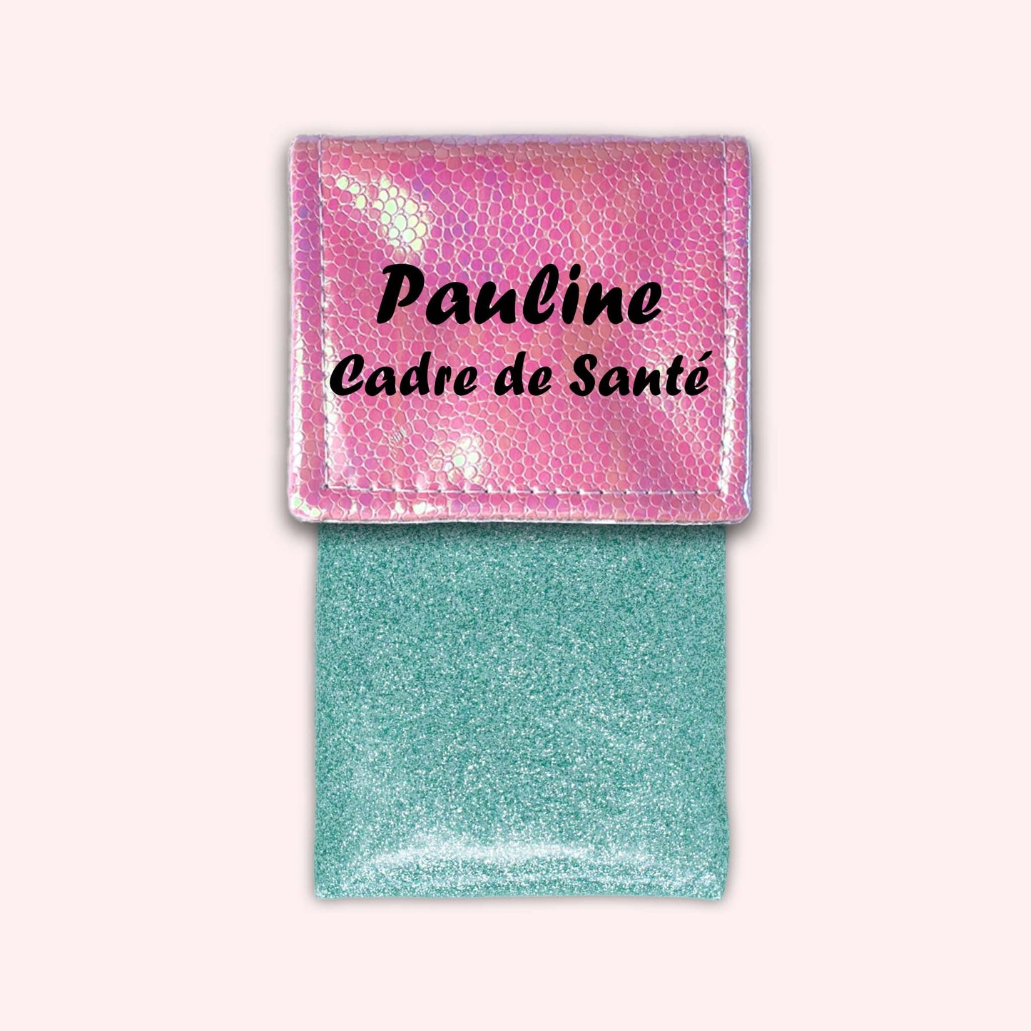 Pochette aimantée Holo Rose Pâle