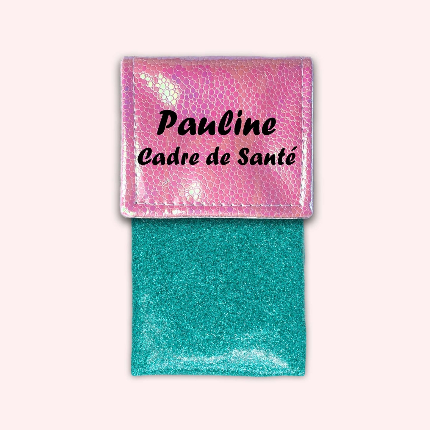 Pochette aimantée Holo Rose Pâle