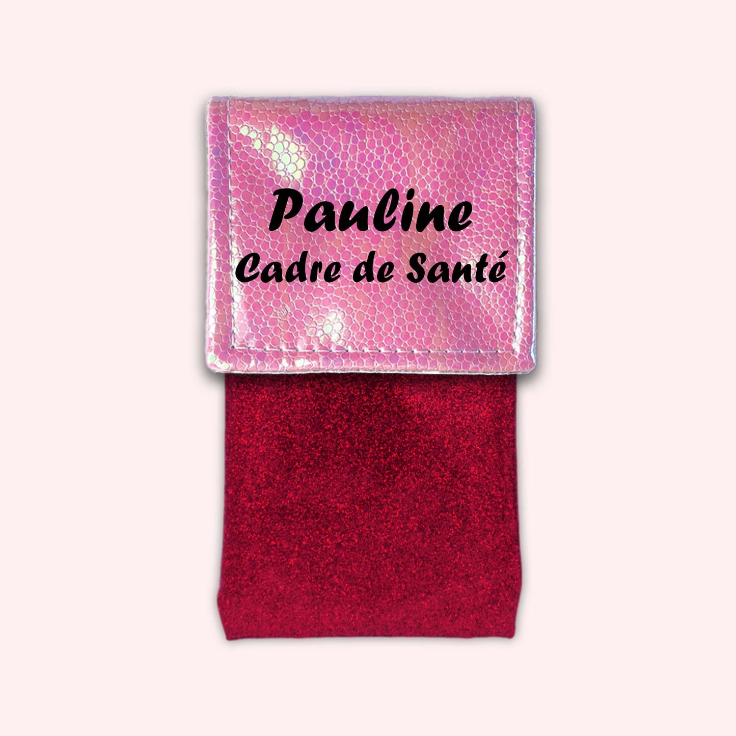 Pochette aimantée Holo Rose Pâle