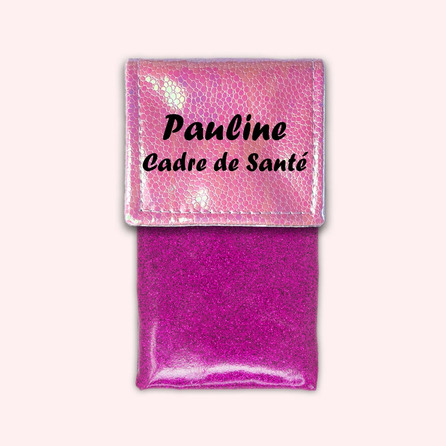 Pochette aimantée Holo Rose Pâle