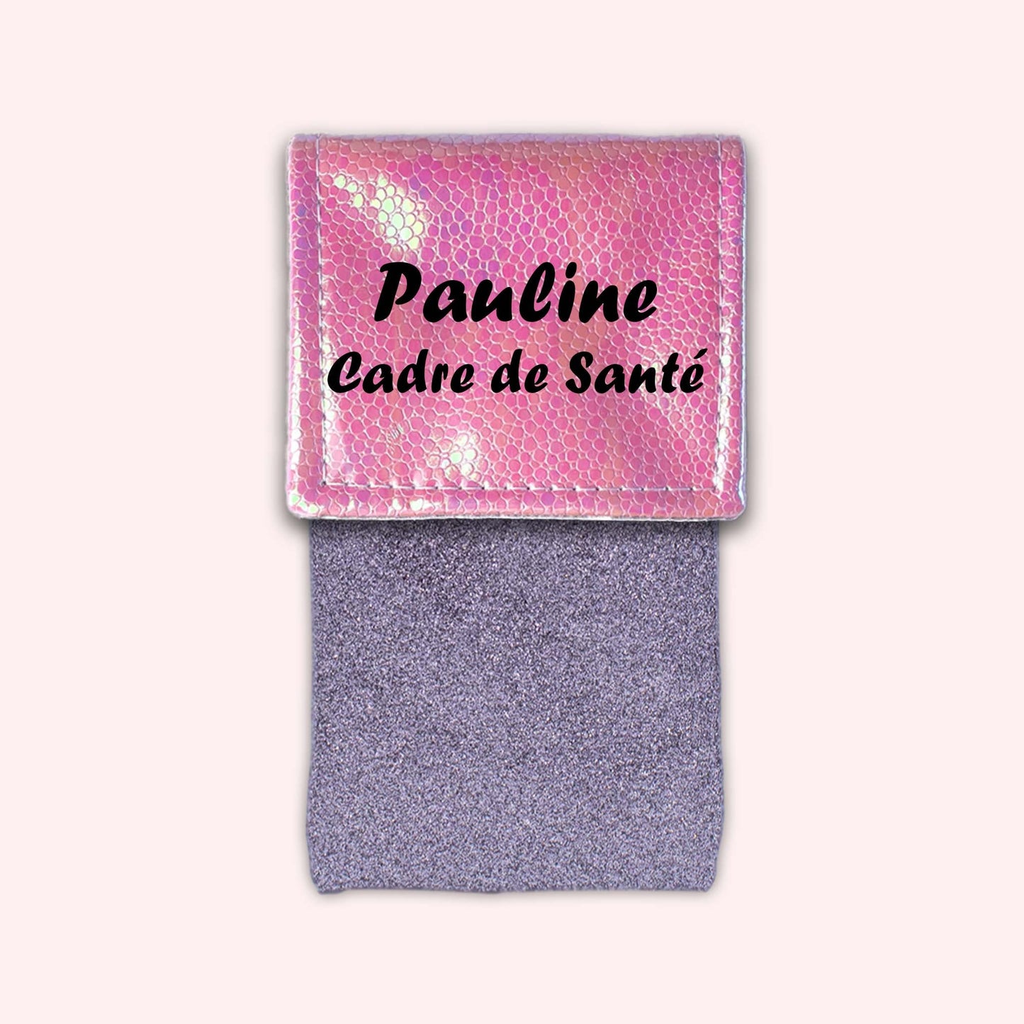 Pochette aimantée Holo Rose Pâle