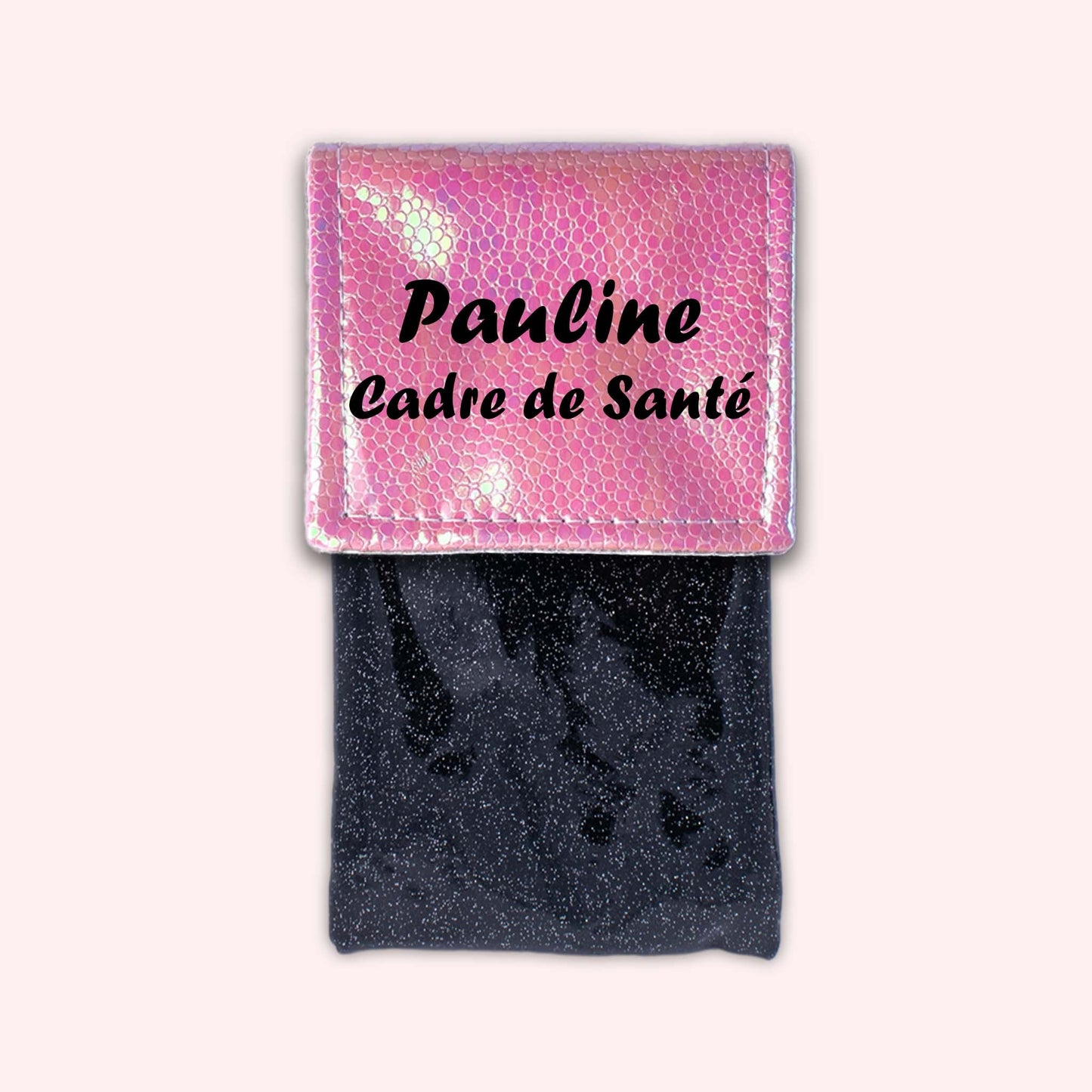 Pochette aimantée Holo Rose Pâle