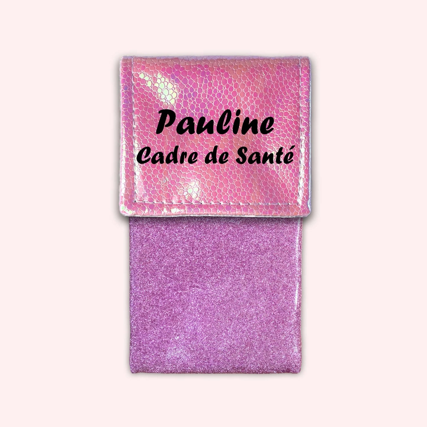 Pochette aimantée Holo Rose Pâle