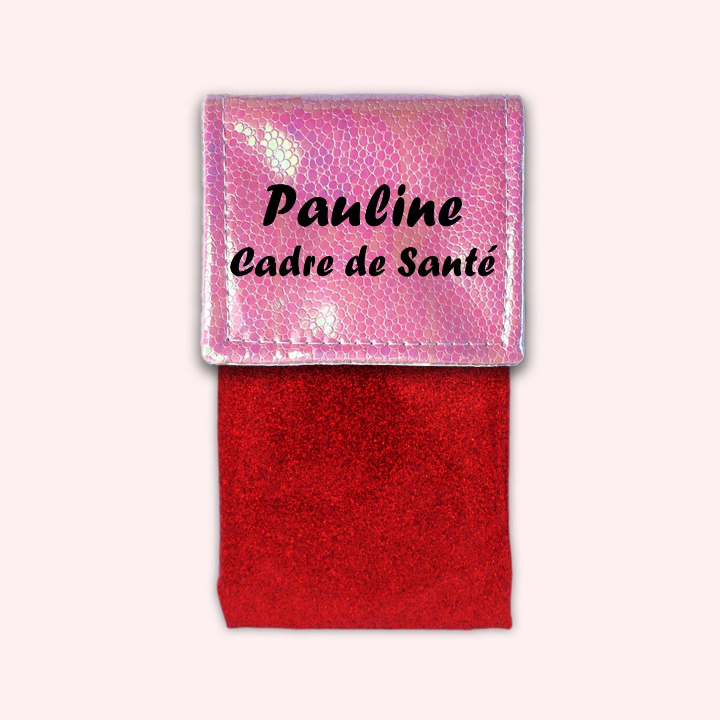 Pochette aimantée Holo Rose Pâle