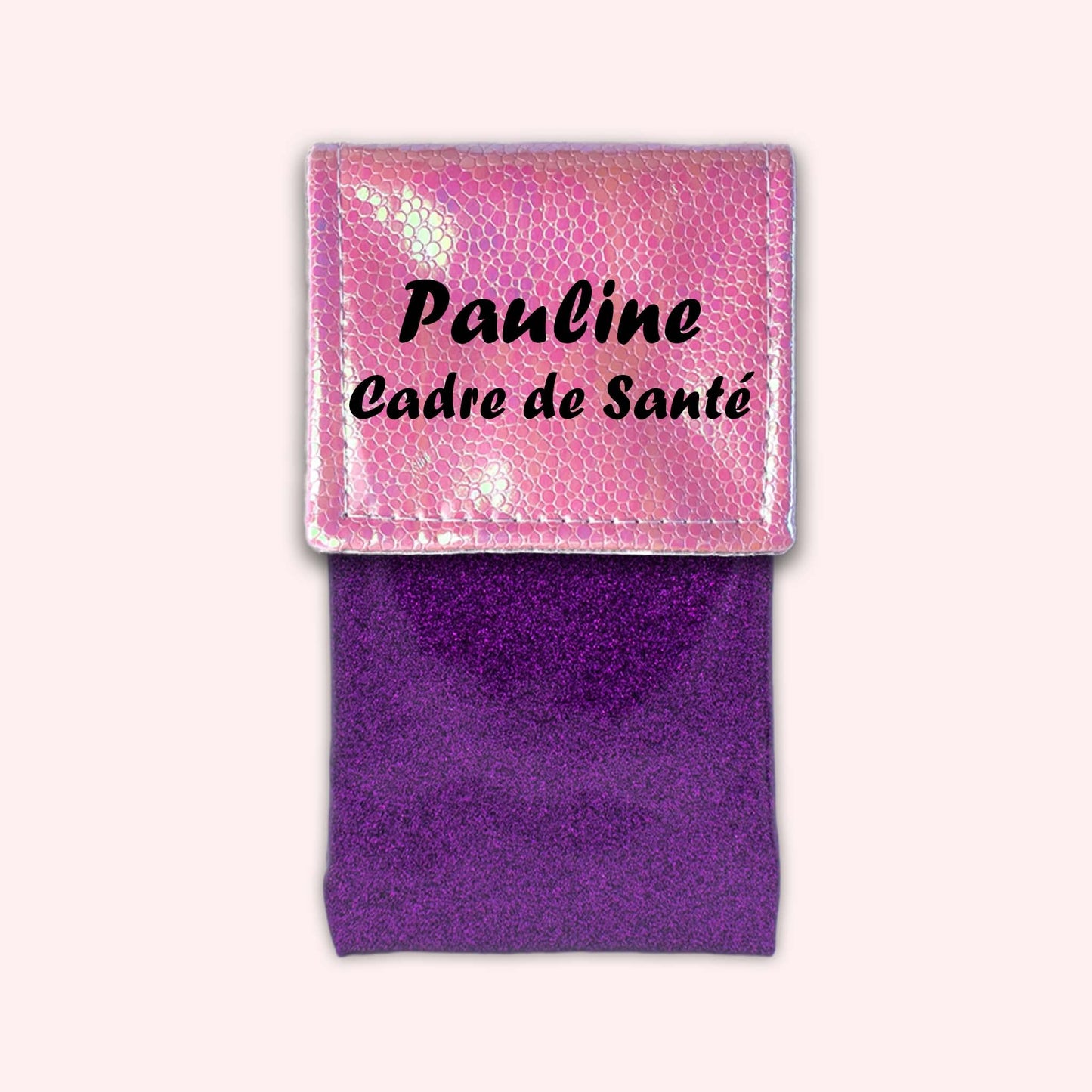 Pochette aimantée Holo Rose Pâle